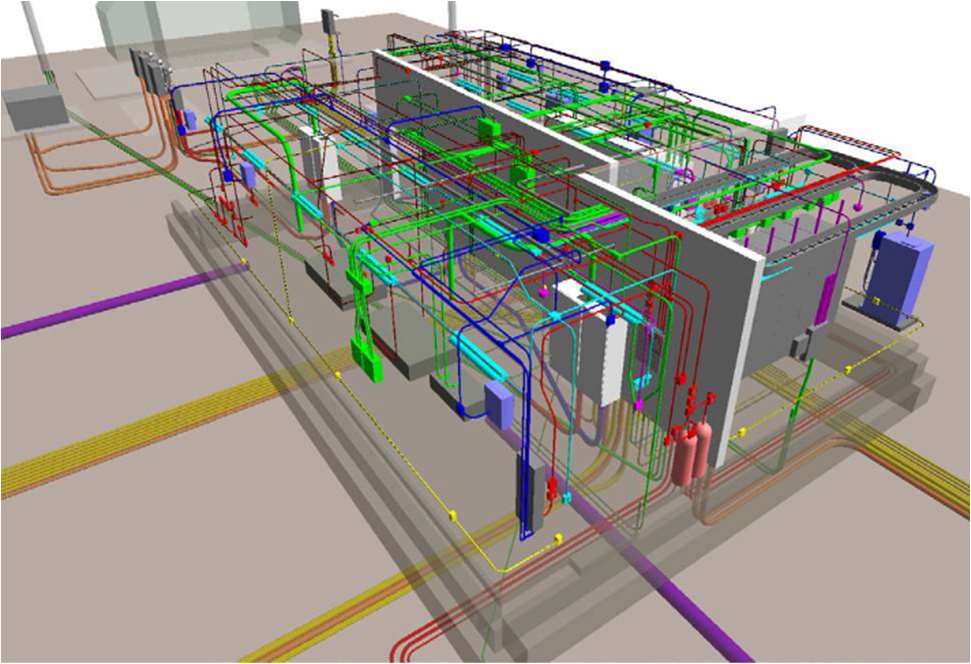 UrbanTech as-built BIM model of Goethals Bridge utility conduit systems.